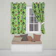 Cute Halloween Characters  Mummy Frankenstein Bat Green Background Seamless  Readymade Eyelet Ring Top Thermal 100% Blackout Curtains