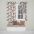 Cute Kawaii Ghost Bat Candy Pumpkin Seamless Pattern Cream Background  Readymade Eyelet Ring Top Thermal 100% Blackout Curtains
