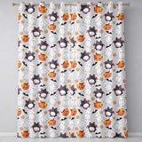Cute Kawaii Ghost Bat Candy Pumpkin Seamless Pattern Cream Background  Readymade Eyelet Ring Top Thermal 100% Blackout Curtains