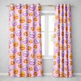 Cute Halloween Donuts Pumpkin Lollipop Seamless Pattern Blush Pink Background  Readymade Eyelet Ring Top Thermal 100% Blackout Curtains