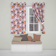 Cute Kawaii Halloween Ghost Bat Candy Pumpkin Seamless Pattern Pink Background  Readymade Eyelet Ring Top Thermal 100% Blackout Curtains