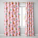 Cute Christmas Cat Teddy Bear Baubles on Dusty Pink Background Seamless Pattern  Readymade Eyelet Ring Top Thermal 100% Blackout Curtains