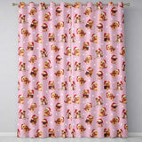 Cute Christmas Puppies Santa Hat on Dusty Pink Background Seamless Pattern  Readymade Eyelet Ring Top Thermal 100% Blackout Curtains