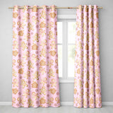 Cute Gingerbread Cookies Candy House on Pastel Pink Background Seamless Pattern  Readymade Eyelet Ring Top Thermal 100% Blackout Curtains