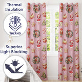 Nutcracker  Wreath Cake Girl on Pink Background with Polka Dots Seamless  Readymade Eyelet Ring Top Thermal 100% Blackout Curtains