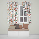 Christmas Reindeer Squirrel  Gift Festive Elements White Background Seamless  Readymade Eyelet Ring Top Thermal 100% Blackout Curtains