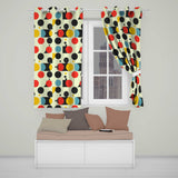 Abstract Bold Circle Shapes Mid Century Modern Seamless Pattern  Readymade Eyelet Ring Top Thermal 100% Blackout Curtains
