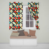 Abstract Geometric Shapes Colorful Modern  Seamless Pattern  Readymade Eyelet Ring Top Thermal 100% Blackout Curtains