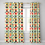 Abstract Geometric Mosaic Shapes  Colorful Seamless Pattern  Readymade Eyelet Ring Top Thermal 100% Blackout Curtains