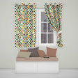 Abstract Scattered Star Shapes Colorful  Seamless Pattern  Readymade Eyelet Ring Top Thermal 100% Blackout Curtains