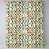 Abstract Scattered Star Shapes Colorful  Seamless Pattern  Readymade Eyelet Ring Top Thermal 100% Blackout Curtains