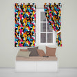 Abstract Organic Fluid Shapes Vibrant  Seamless Pattern  Readymade Eyelet Ring Top Thermal 100% Blackout Curtains