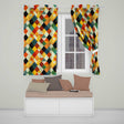 Abstract Geometric Diamond Shapes  Color Seamless Pattern  Readymade Eyelet Ring Top Thermal 100% Blackout Curtains