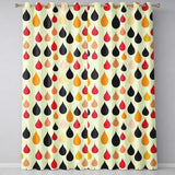 Abstract Hanging Teardrop Motif  Minimal Seamless Pattern  Readymade Eyelet Ring Top Thermal 100% Blackout Curtains