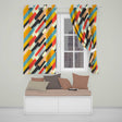 Abstract Bold Layered Stripe Shapes Modern Art Seamless Pattern  Readymade Eyelet Ring Top Thermal 100% Blackout Curtains