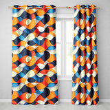 Abstract Fluid Organic Shapes Modern Color Blend Seamless Pattern  Readymade Eyelet Ring Top Thermal 100% Blackout Curtains