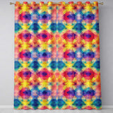 Abstract Kaleidoscope Prism Shapes Vibrant Symmetry Seamless Pattern  Readymade Eyelet Ring Top Thermal 100% Blackout Curtains