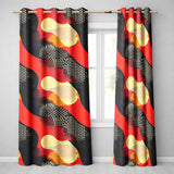 Abstract Halftone Pop Art Texture Bold Color Splash Seamless Pattern  Readymade Eyelet Ring Top Thermal 100% Blackout Curtains