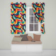 Bold  Swirl Shapes Vibrant Abstract Flow Seamless Pattern  Readymade Eyelet Ring Top Thermal 100% Blackout Curtains