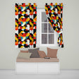 Colorful Abstract Petal Shapes Geometric Floral Seamless Pattern  Readymade Eyelet Ring Top Thermal 100% Blackout Curtains