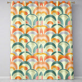 Soft Pastel Rainbow Scallop Arches Seamless Pattern  Readymade Eyelet Ring Top Thermal 100% Blackout Curtains