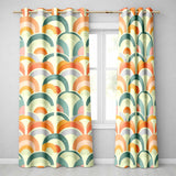 Soft Pastel Rainbow Scallop Arches Seamless Pattern  Readymade Eyelet Ring Top Thermal 100% Blackout Curtains