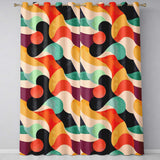Abstract Organic Fluid Shapes  Color Flow Seamless Pattern  Readymade Eyelet Ring Top Thermal 100% Blackout Curtains