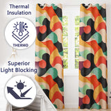 Abstract Organic Fluid Shapes  Color Flow Seamless Pattern  Readymade Eyelet Ring Top Thermal 100% Blackout Curtains