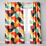 Abstract Organic Fluid Shapes  Color Flow Seamless Pattern  Readymade Eyelet Ring Top Thermal 100% Blackout Curtains