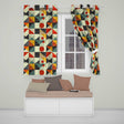 Mid Century Triangle Geometric Abstract Pattern Seamless Pattern  Readymade Eyelet Ring Top Thermal 100% Blackout Curtains
