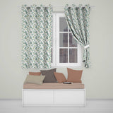 Soft Green Eucalyptus Leaves Watercolor Botanical Seamless Pattern  Readymade Eyelet Ring Top Thermal 100% Blackout Curtains