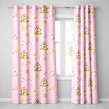Cute Baby Chick Hen Coop Farm Blush Pink Background Seamless Pattern  Readymade Eyelet Ring Top Thermal 100% Blackout Curtains