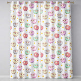 Cute Pastel Sheep Stars Cream Background Seamless Pattern  Readymade Eyelet Ring Top Thermal 100% Blackout Curtains
