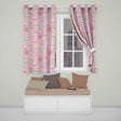 Cute Pastel Sheep Stars Pink Background Seamless Pattern  Readymade Eyelet Ring Top Thermal 100% Blackout Curtains