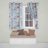 Cute Baby Goat Barn Hay Milk Farm Seamless Pattern  Readymade Eyelet Ring Top Thermal 100% Blackout Curtains