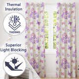 Cute Unicorn Pastel Stars Birds Bows Candy Cream Seamless Pattern  Readymade Eyelet Ring Top Thermal 100% Blackout Curtains