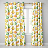 Cute Kawaii Autumn Vegetables Corn Pumpkin Carrot Beige Seamless Pattern  Readymade Eyelet Ring Top Thermal 100% Blackout Curtains