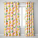 Cute Kawaii Autumn Vegetables Corn Pumpkin Carrot Pink Seamless Pattern  Readymade Eyelet Ring Top Thermal 100% Blackout Curtains