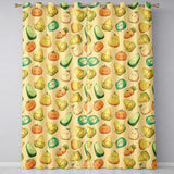 Cute Kawaii Autumn Vegetables Corn Pumpkin Carrot Yellow Seamless Pattern  Readymade Eyelet Ring Top Thermal 100% Blackout Curtains