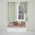 Soft Green Cannabis Leaf Watercolor on White Seamless Pattern  Readymade Eyelet Ring Top Thermal 100% Blackout Curtains