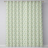 Soft Green Cannabis Leaf Watercolor on White Seamless Pattern  Readymade Eyelet Ring Top Thermal 100% Blackout Curtains