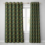 Autumn Yellow Green and Orange Cannabis Leaves Seamless Pattern  Readymade Eyelet Ring Top Thermal 100% Blackout Curtains