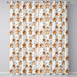 Cute Gingerbread Cookies with Scarves and Snowflakes Seamless Pattern  Readymade Eyelet Ring Top Thermal 100% Blackout Curtains