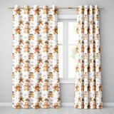 Cute Gingerbread Cookies with Scarves and Snowflakes Seamless Pattern  Readymade Eyelet Ring Top Thermal 100% Blackout Curtains