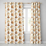 Cute Gingerbread Friends in Hot Air Balloons Vintage Style Seamless Pattern  Readymade Eyelet Ring Top Thermal 100% Blackout Curtains