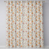 Cute Gingerbread Cookies with Floral Vines and Berries Seamless Pattern  Readymade Eyelet Ring Top Thermal 100% Blackout Curtains