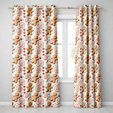 Cute Gingerbread Cookies with Swirl Candies and Bows Seamless Pattern  Readymade Eyelet Ring Top Thermal 100% Blackout Curtains