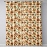 Cute Gingerbread Cookies with Red Bows and Holly Leaves Seamless Pattern  Readymade Eyelet Ring Top Thermal 100% Blackout Curtains