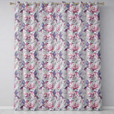 Vintage Style Hummingbird and Floral Garden Seamless Pattern  Readymade Eyelet Ring Top Thermal 100% Blackout Curtains