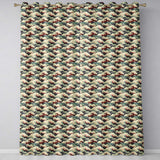 Dark Navy and Cream Japanese Waves Seamless Pattern  Readymade Eyelet Ring Top Thermal 100% Blackout Curtains